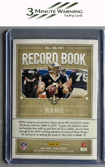 2020 Panini Legacy #RB-DB1 Drew Brees Record Book