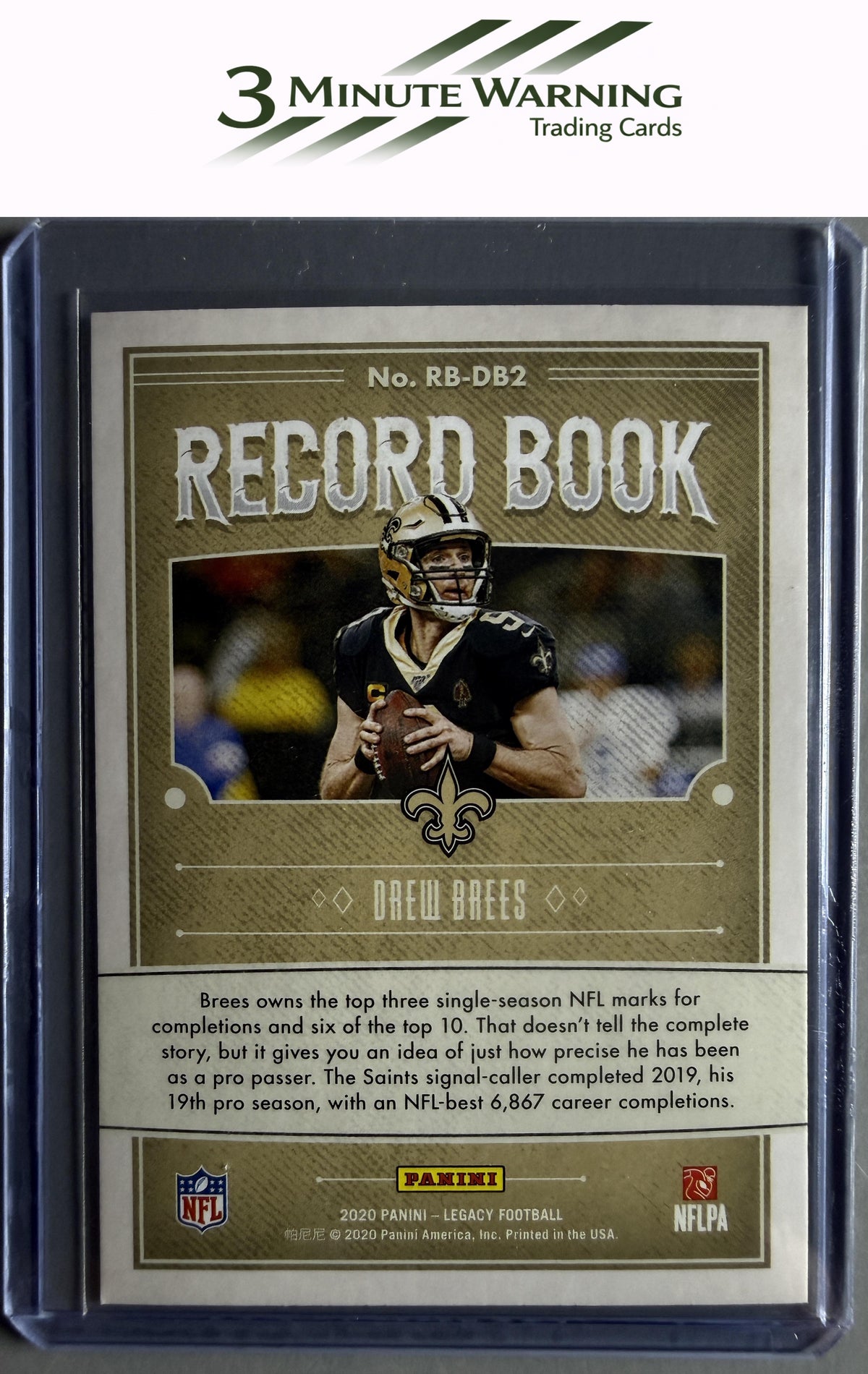 2020 Panini Legacy #RB-DB2 Drew Brees Record Book