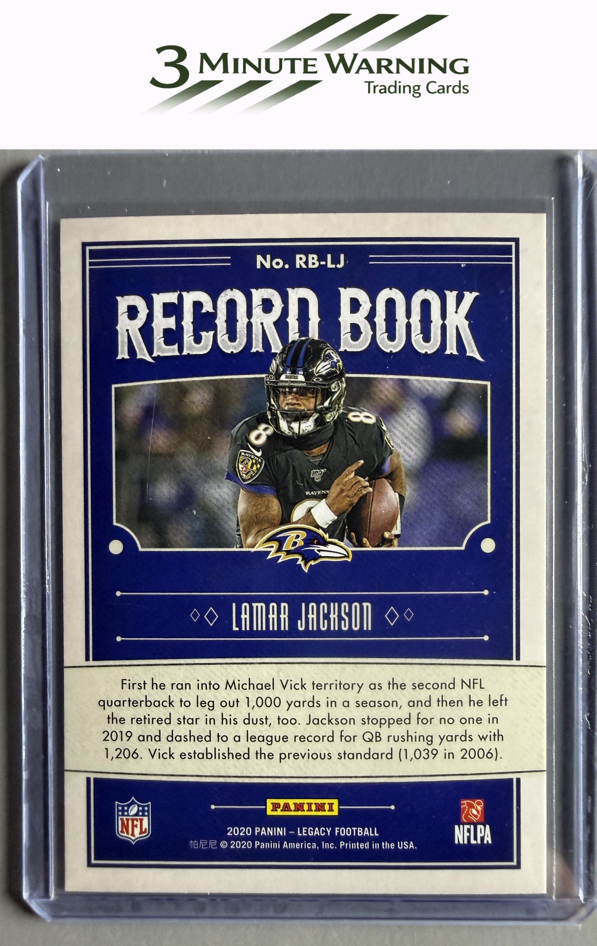 2020 Panini Legacy #RB-LJ Lamar Jackson Record Book