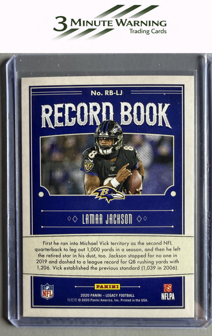 2020 Panini Legacy #RB-LJ Lamar Jackson Record Book