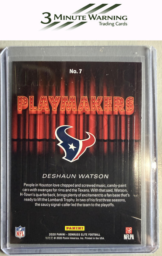 2020 Donruss Elite #7 Deshaun Watson Playmakers
