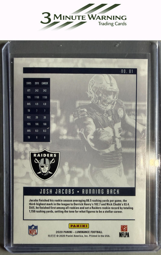 2020 Panini Luminance #81 Josh Jacobs