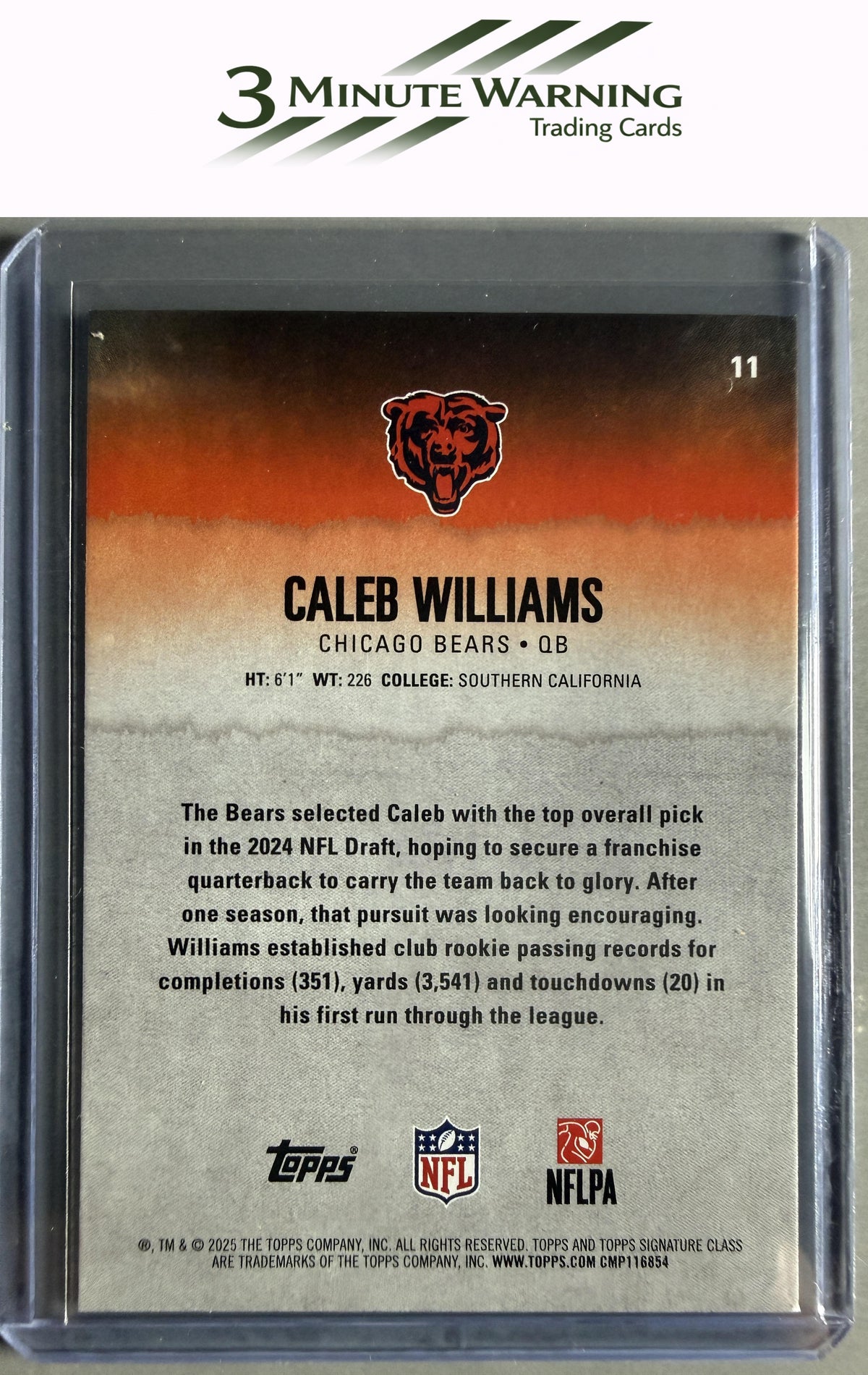 2025 Topps Signature Class #11 Caleb Williams