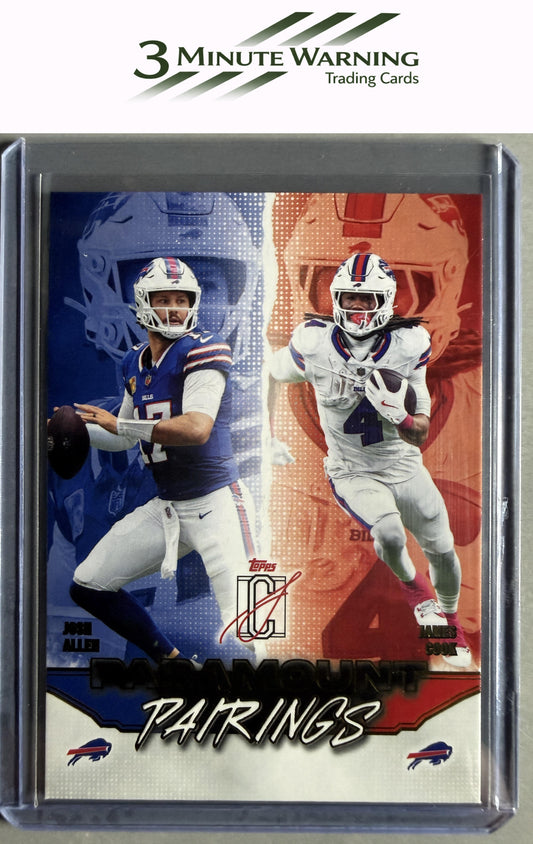 2025 Topps Signature Class #PP-12 James Cook / Josh Allen Paramount Pairings