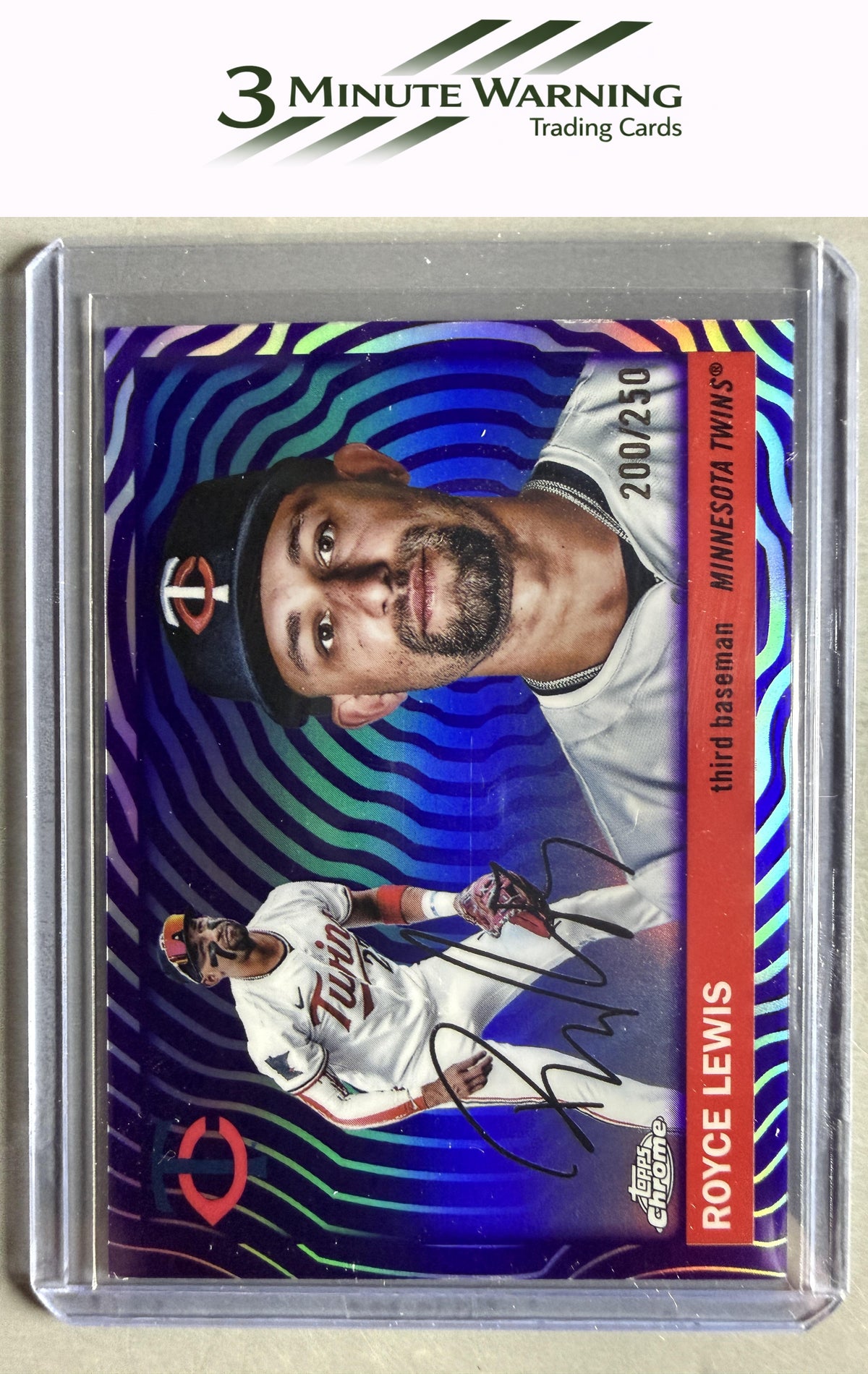 2025 Topps Chrome Platinum #114 Royce Lewis Vibrations Refractor #/250