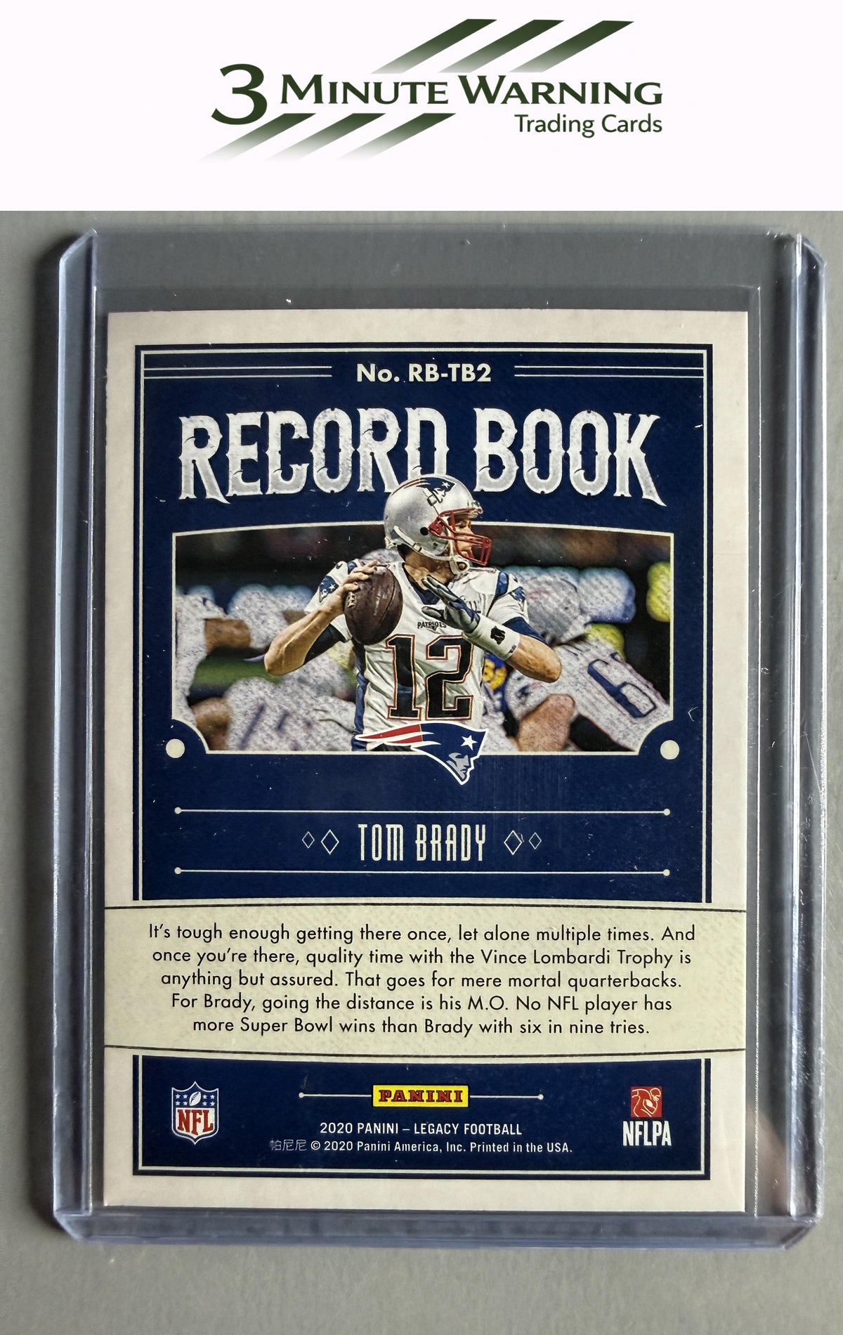 2020 Panini Legacy #RB-TB2 Tom Brady Record Book