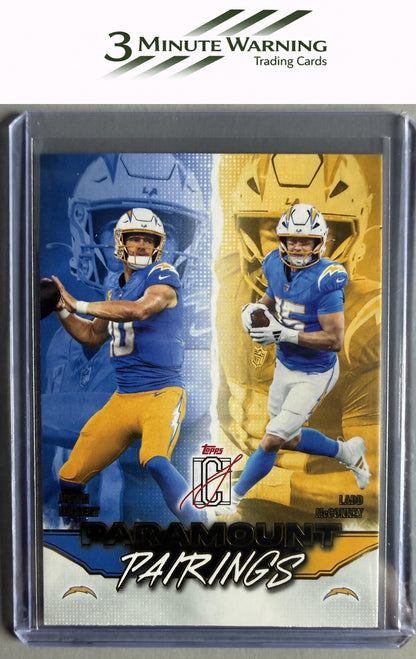 2025 Topps Signature Class #PP-10 Ladd McConkey / Justin Herbert Paramount Pairings