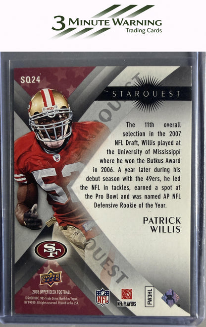 2008 Upper Deck First Edition #SQ24 Patrick Willis StarQuest
