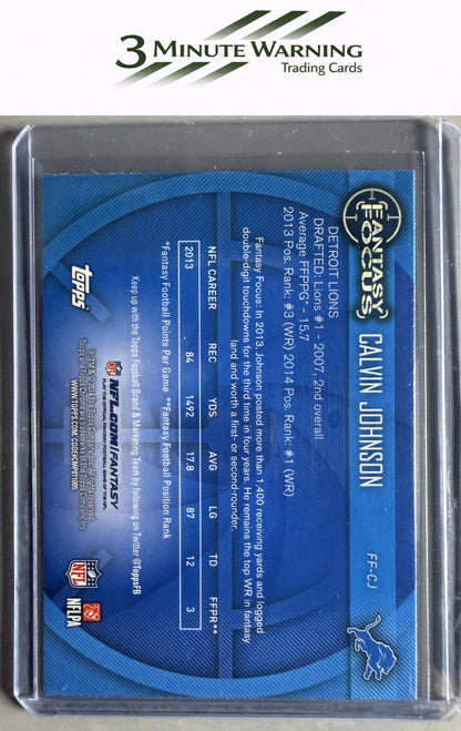 2014 Topps Chrome #FF-CJ Calvin Johnson Fantasy Focus