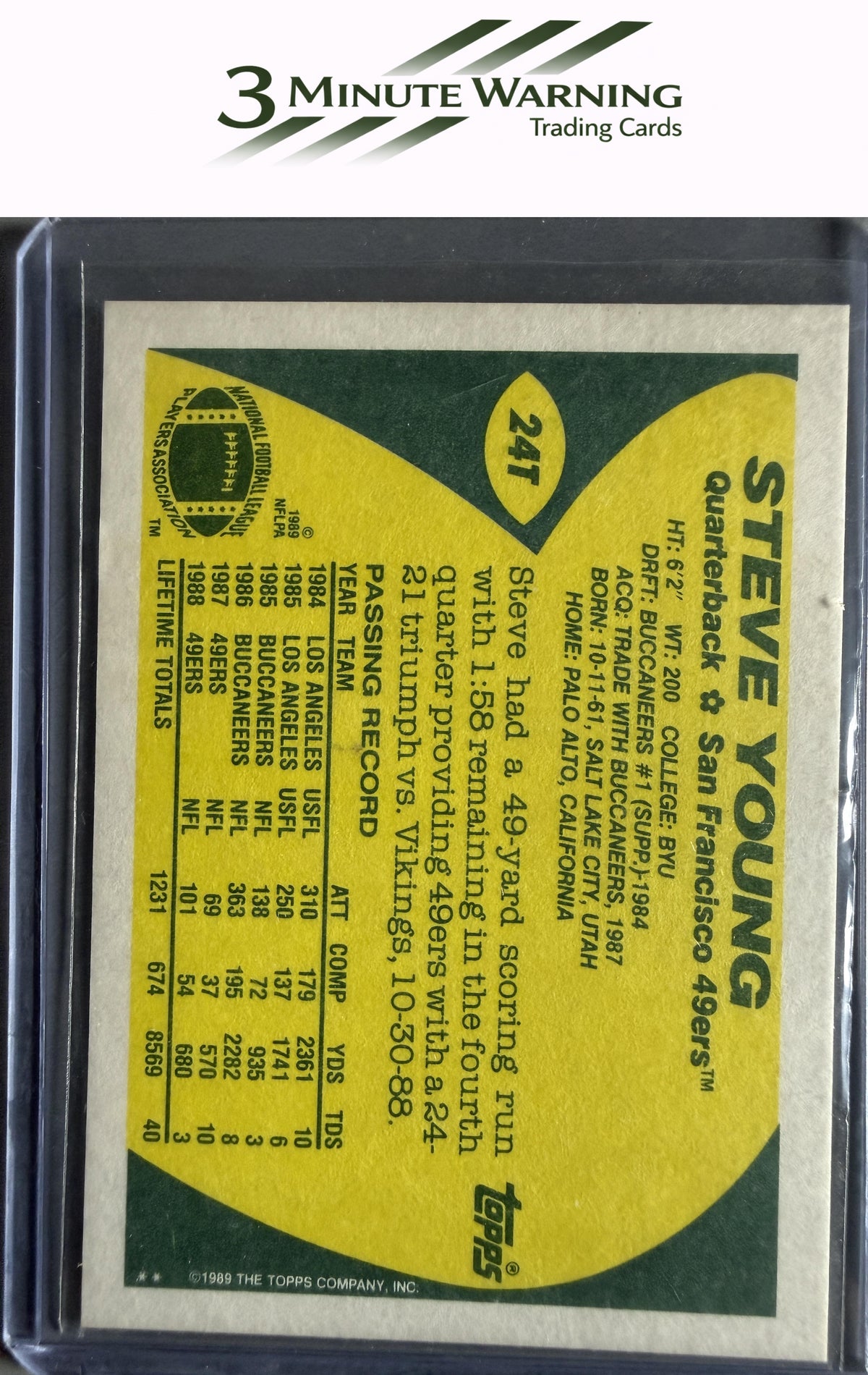 1989 Topps Traded #24T Steve Young