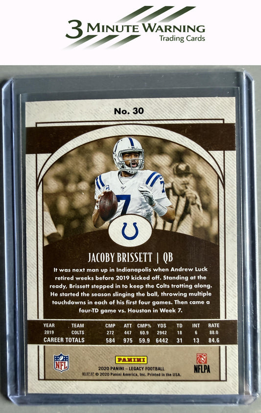 2020 Panini Legacy #30 Jacoby Brissett Indigo #/25