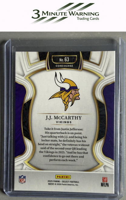 2025 Panini Select #63 J.J. McCarthy