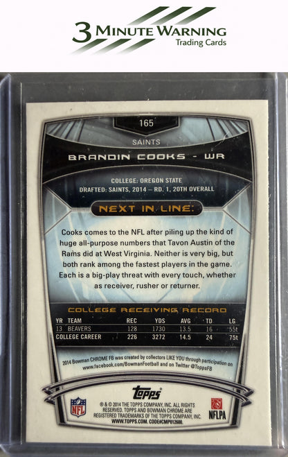 2014 Bowman Chrome #165 Brandin Cooks