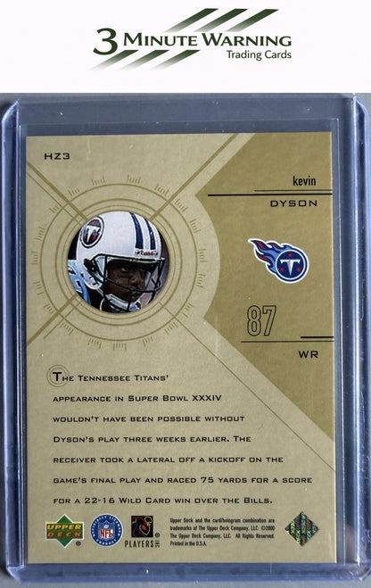 2000 Upper Deck #HZ3 Kevin Dyson Highlight Zone