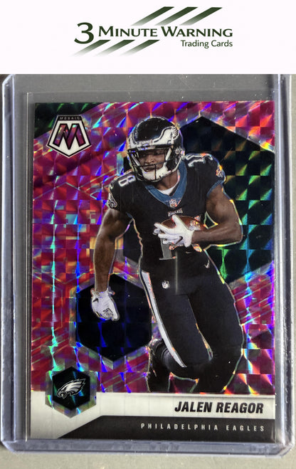2021 Panini Mosaic #164 Jalen Reagor Prizm Camo Pink