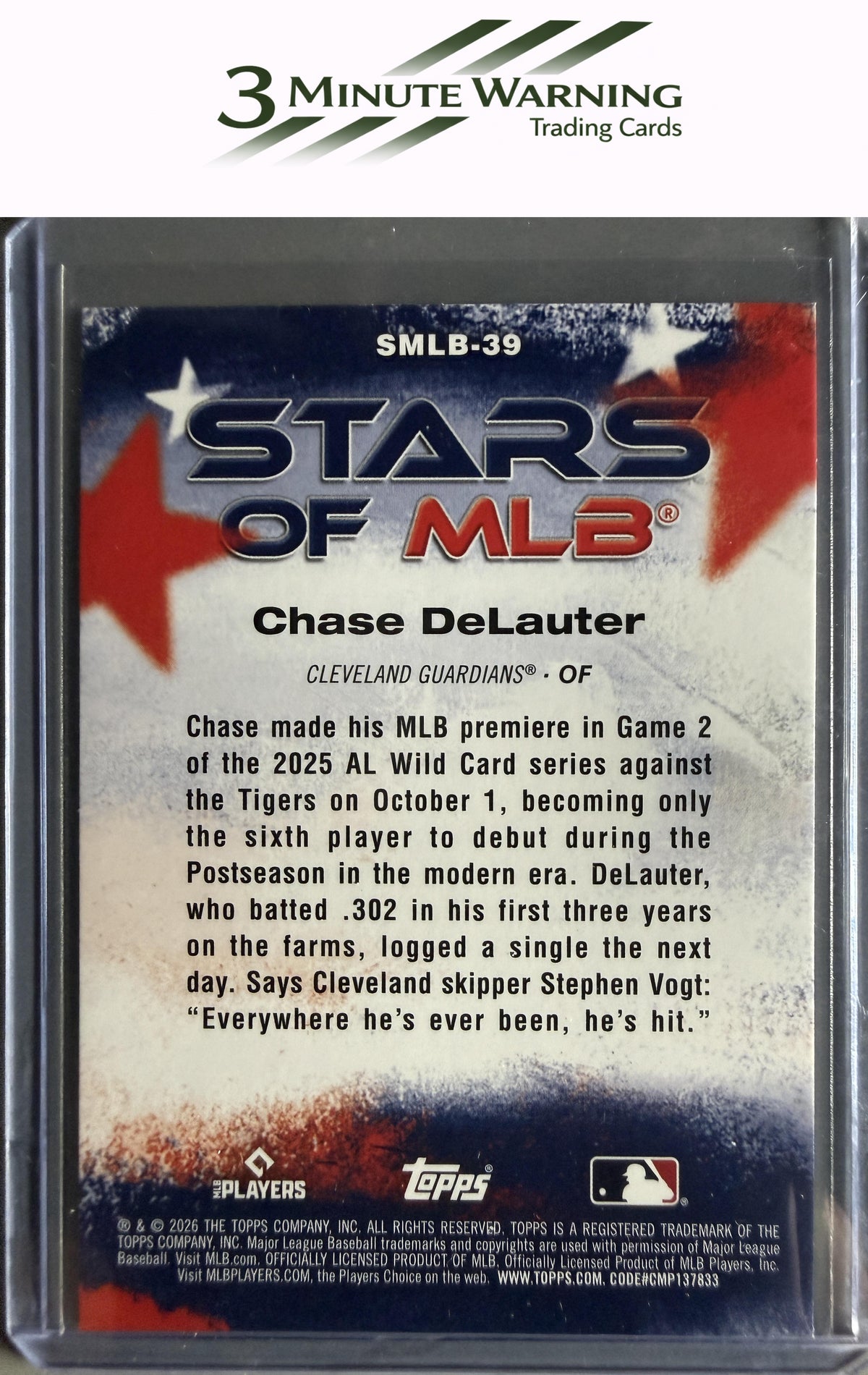 2026 Topps #SMLB-39 Chase DeLauter Stars of MLB