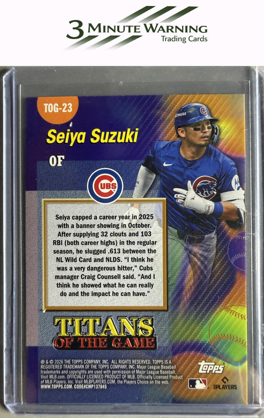 2026 Topps #TOG-23 Seiya Suzuki Titans of the Game