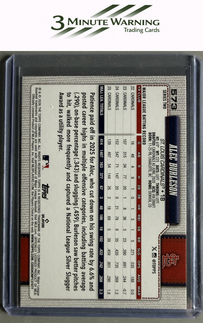 2026 Topps #573 Alec Burleson Diamante Foil