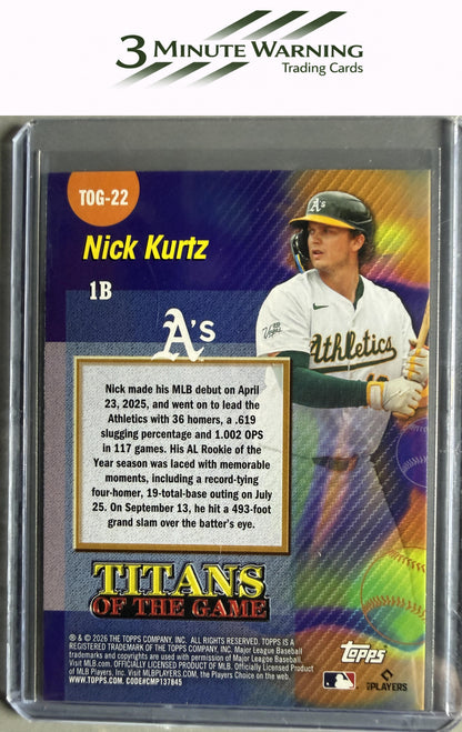 2026 Topps #TOG-22 Nick Kurtz Titans of the Game