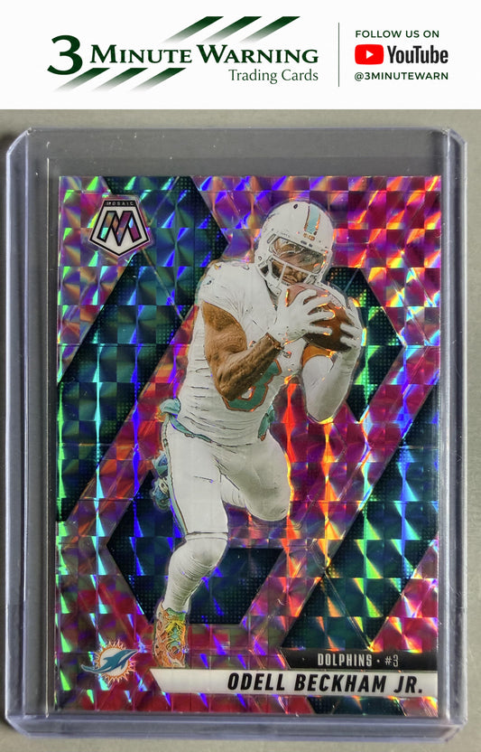 2025 Panini Mosaic #189 Odell Beckham Jr. Mosaic Camo Pink