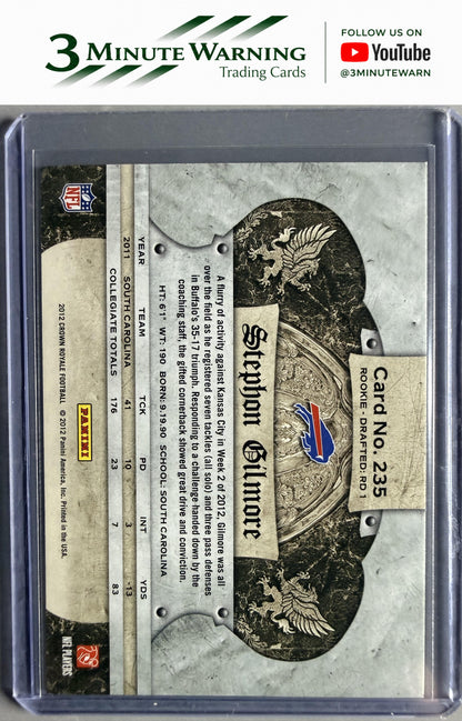 2012 Panini Crown Royale #235 Stephon Gilmore Retail