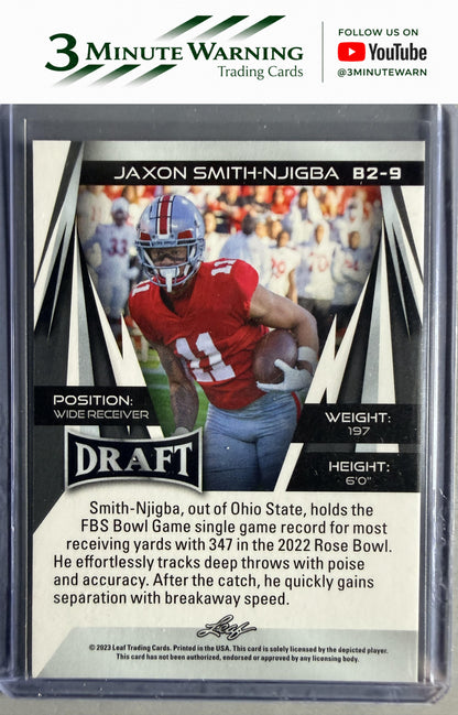 2023 Leaf Draft #B2-9 Jaxon Smith-Njigba Base V2