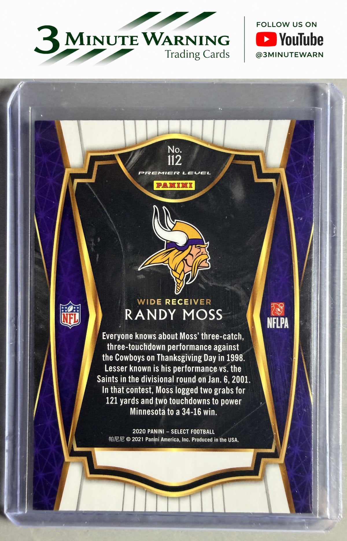 2020 Panini Select #112 Randy Moss