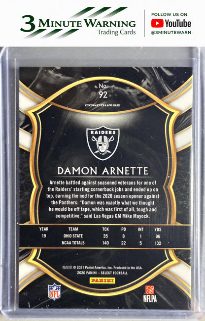 2020 Panini Select #92 Damon Arnette