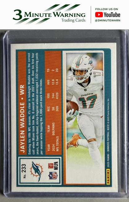 2025 Donruss #233 Jaylen Waddle Press Proofs Blue