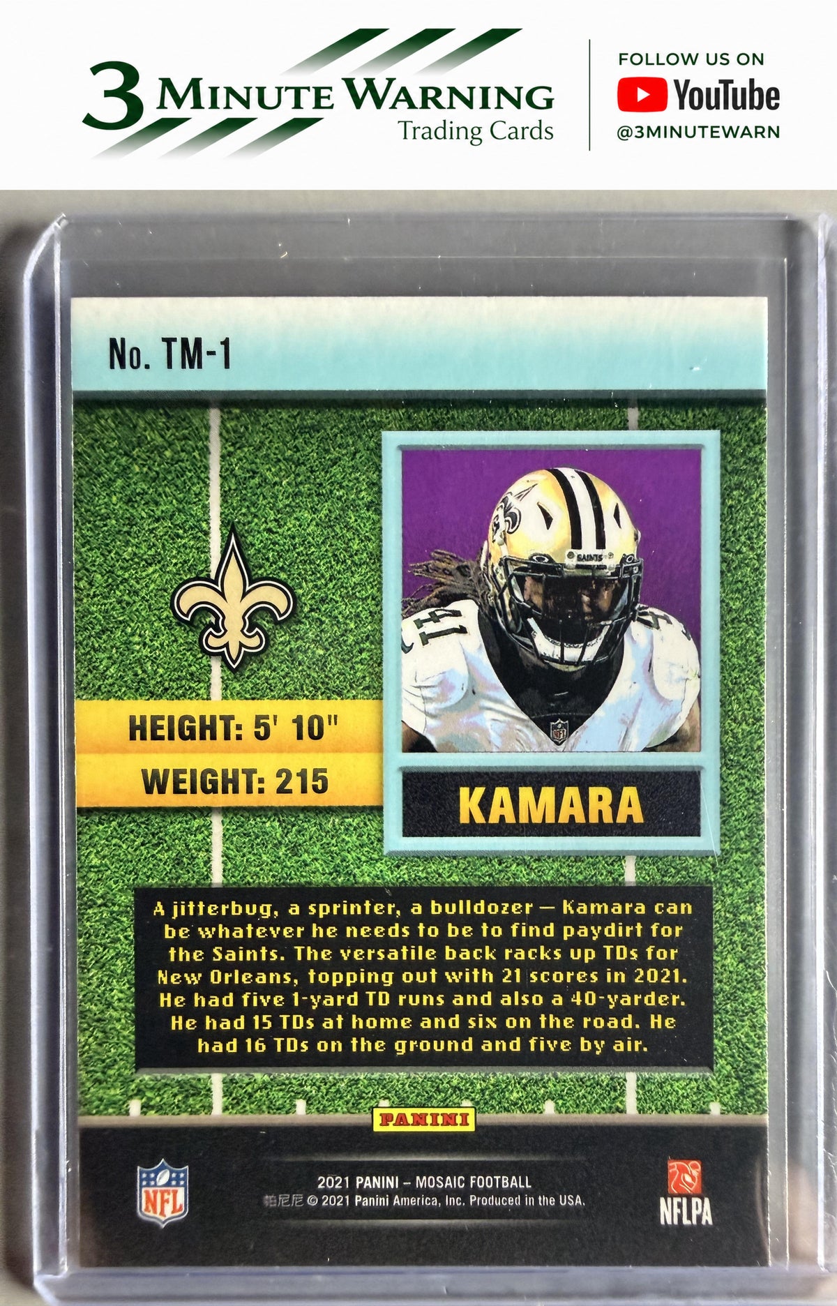 2021 Panini Mosaic #TM-1 Alvin Kamara Touchdown Masters