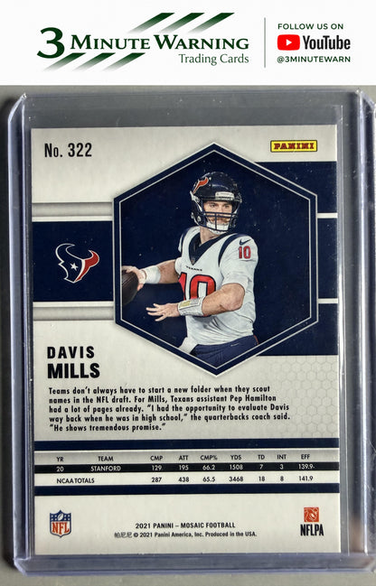 2021 Panini Mosaic #322 Davis Mills
