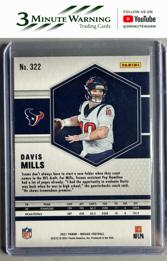 2021 Panini Mosaic #322 Davis Mills