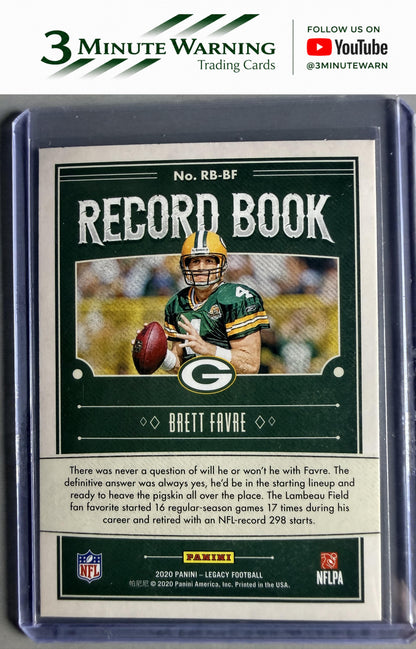 2020 Panini Legacy #RB-BF Brett Favre Record Book