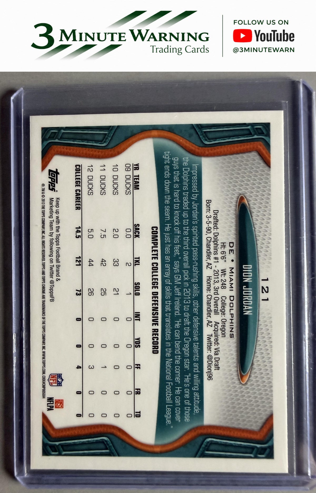 2013 Topps Chrome #121 Dion Jordan