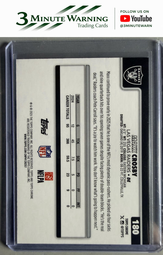 2025 Topps Chrome #180 Maxx Crosby