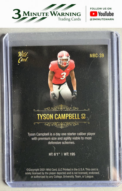2021 Wild Card Matte White #MBC-39 Tyson Campbell Black