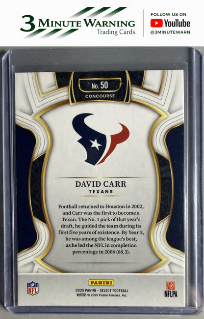 2025 Panini Select #50 David Carr