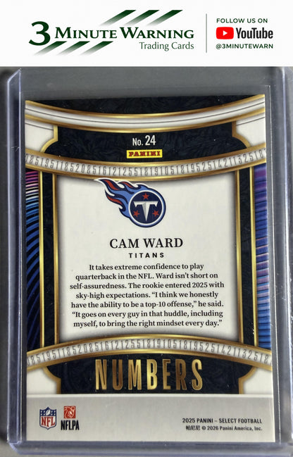 2025 Panini Select #24 Cam Ward Select Numbers