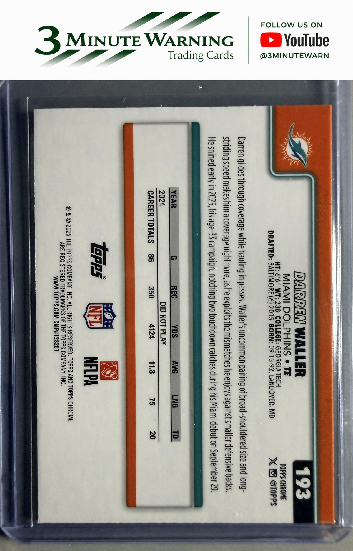 2025 Topps Chrome #193 Darren Waller