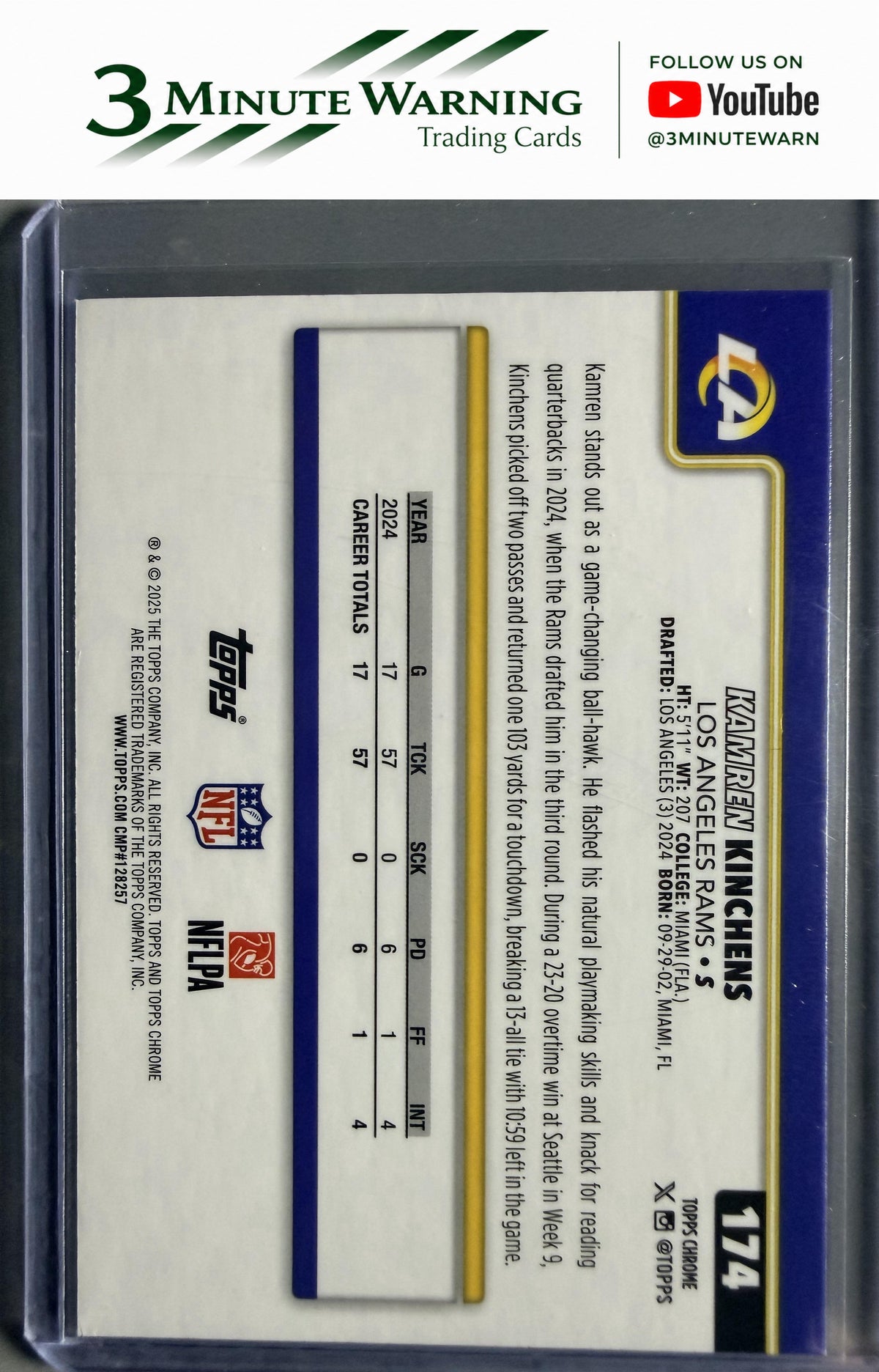 2025 Topps Chrome #174 Kamren Kinchens