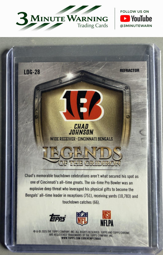 2025 Topps Chrome #LOG-28 Chad Johnson Legends of the Gridiron Refractor