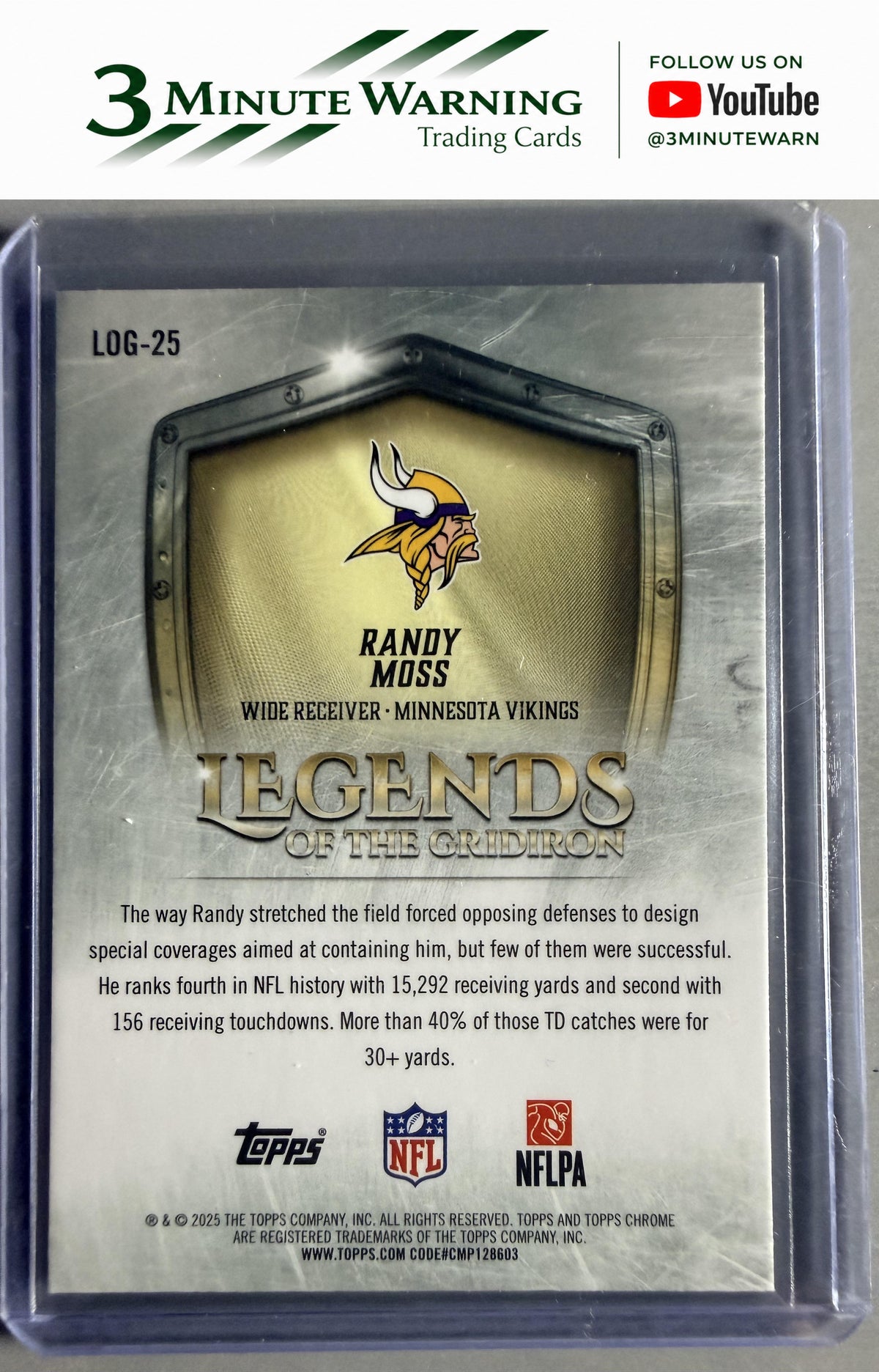 2025 Topps Chrome #LOG-25 Randy Moss Legends of the Gridiron