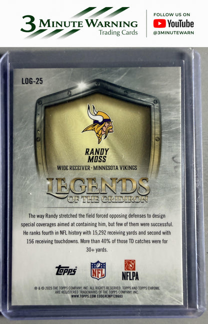 2025 Topps Chrome #LOG-25 Randy Moss Legends of the Gridiron