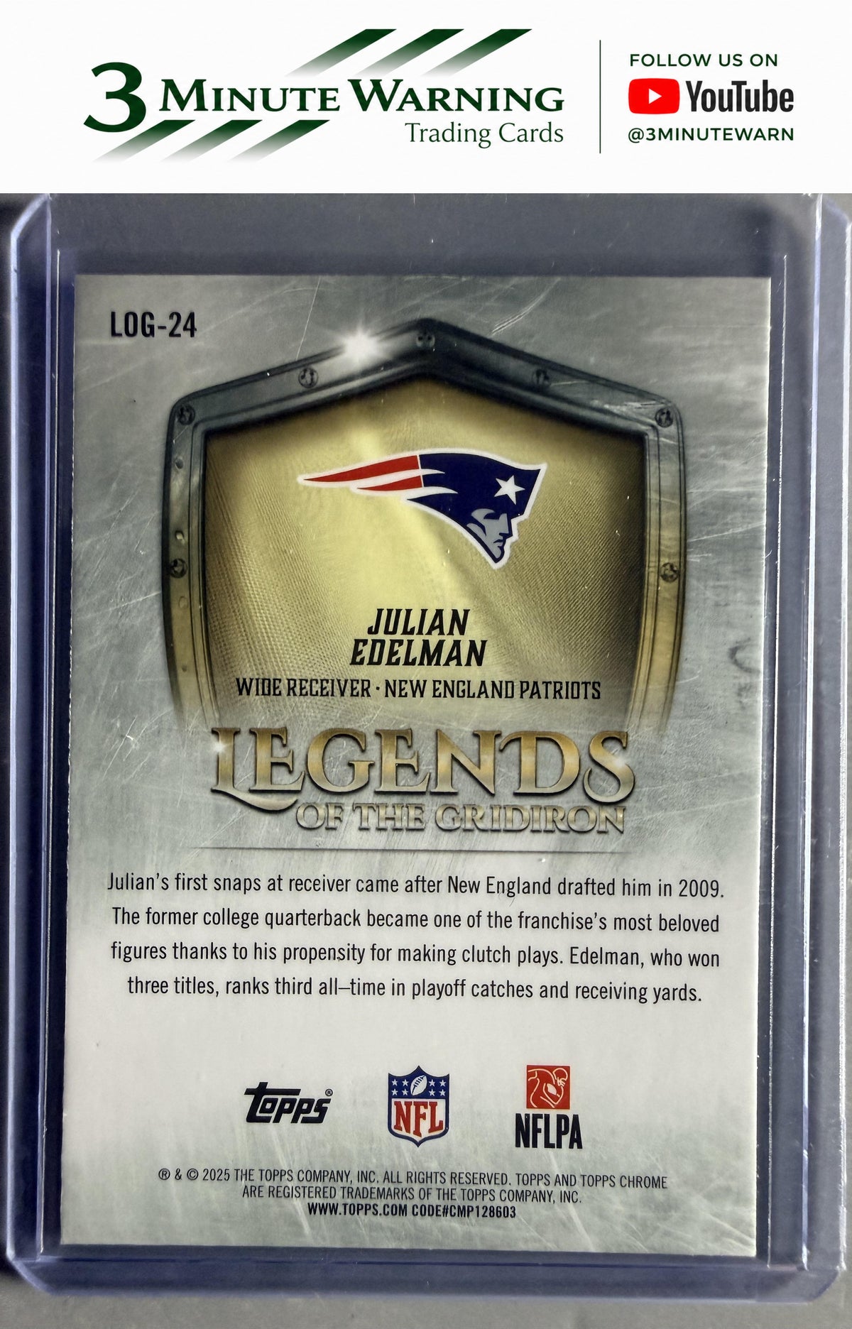 2025 Topps Chrome #LOG-24 Julian Edelman Legends of the Gridiron