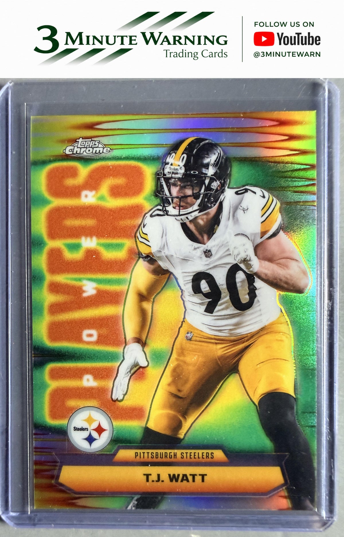 2025 Topps Chrome #PP-39 T.J. Watt Power Players Refractor