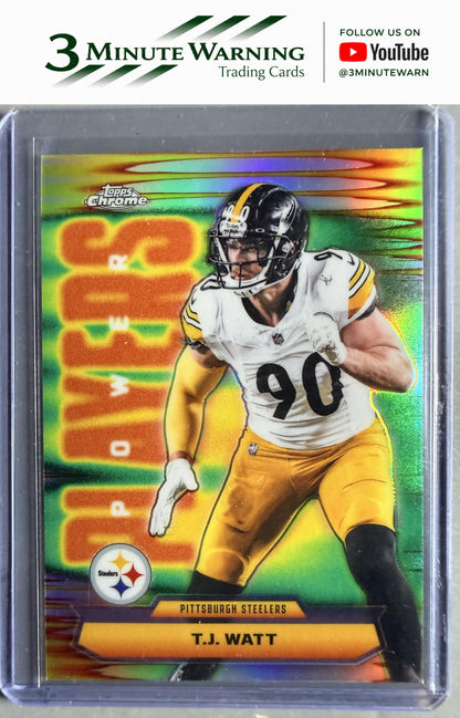 2025 Topps Chrome #PP-39 T.J. Watt Power Players Refractor