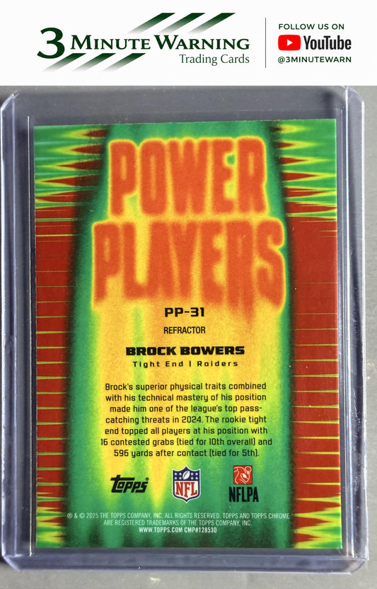 2025 Topps Chrome #PP-31 Brock Bowers Power Players
