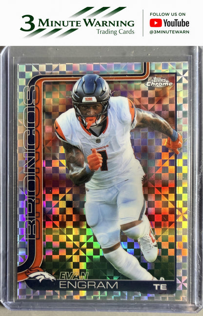 2025 Topps Chrome #92 Evan Engram X-Fractor