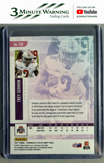 2021 Panini Chronicles Draft Picks #155 Trey Sermon