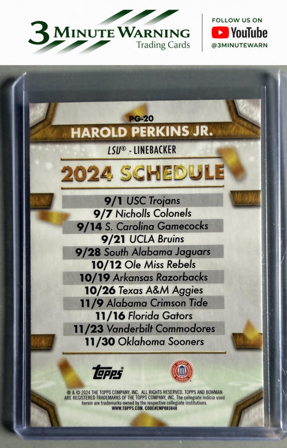 2024 Bowman University Chrome #PG-20 Harold Perkins Jr. Path To Glory